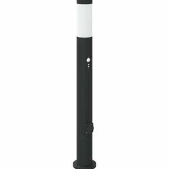 Bolderarmatuur met sensor en stopcontact 80 cm roestvrij staal IP44>vidaXL Online