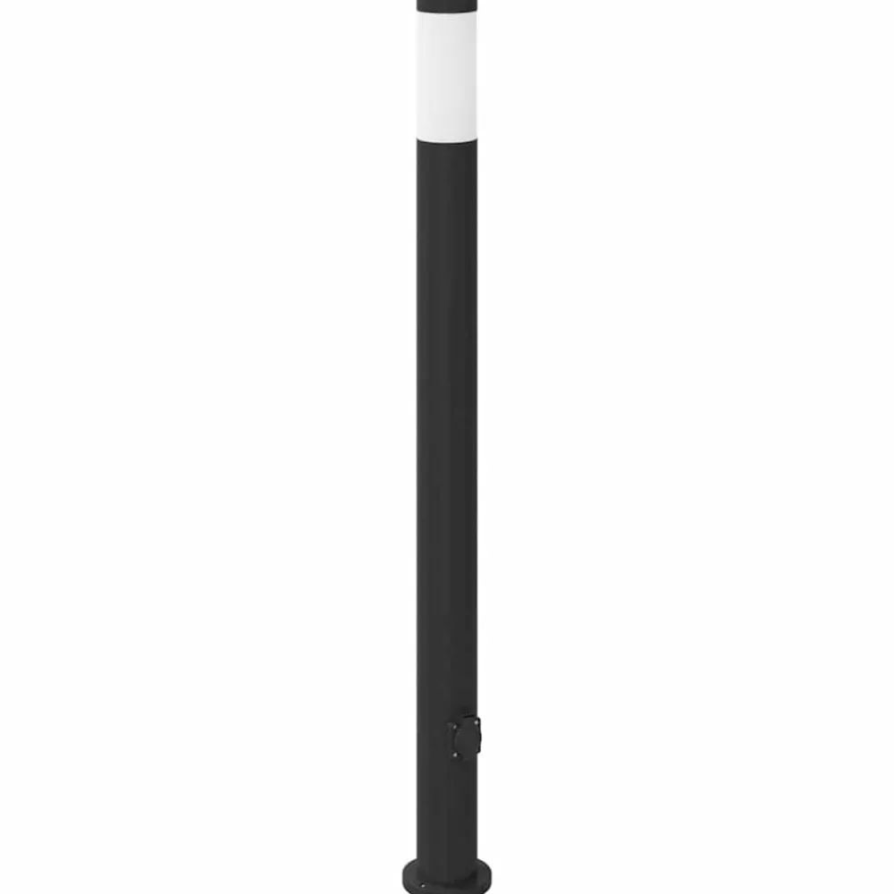 Verlichting*vidaXL Bolderarmatuur met stopcontact 110 cm RVS IP44
