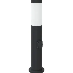 Verlichting*vidaXL Bolderarmatuur met stopcontact 50 cm RVS IP44