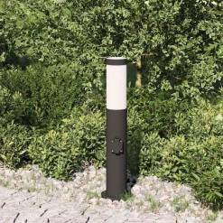 Verlichting*vidaXL Bolderarmatuur met stopcontact 50 cm RVS IP44