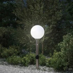 Verlichting*vidaXL Bolderarmatuur met sensor en stopcontact 80 cm roestvrij staal IP44