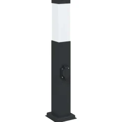 Verlichting*vidaXL Bolderarmatuur met stopcontact 50 cm Zwart IP44