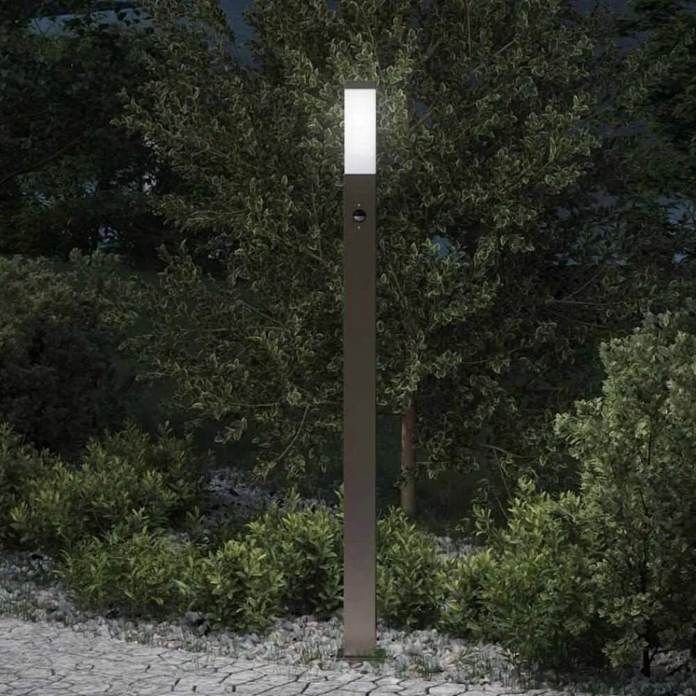 Verlichting*vidaXL Bolderverlichting met sensor 110 cm roestvrij staal IP44