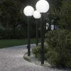 Verlichting*vidaXL Bolderverlichting met sensor en stopcontact 3 stuks 120 cm zwart IP44