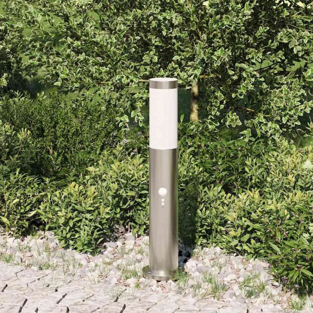 Verlichting*vidaXL Bolderverlichting met sensor 50 cm RVS IP44