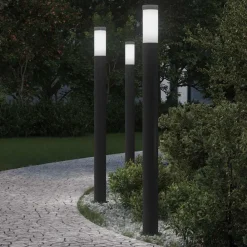 Verlichting*vidaXL Bolderverlichting 3 stuks 110 cm RVS IP44