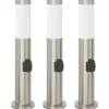 Bolderverlichting met stopcontact 3 stuks 50 cm roestvrij staal IP44>vidaXL