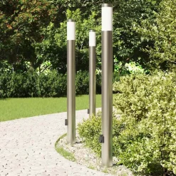 Bolderverlichting met stopcontact 3 stuks 110 cm roestvrij staal IP44><noscript><img width=