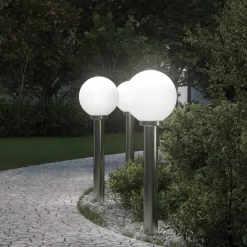 Verlichting*vidaXL Bolderverlichting 3 stuks 80 cm RVS IP44