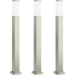 Verlichting*vidaXL Bolderverlichting 3 stuks 80 cm RVS IP44
