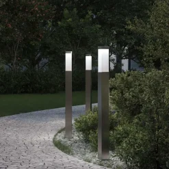 Verlichting*vidaXL Bolderverlichting 3 stuks 80 cm RVS IP44