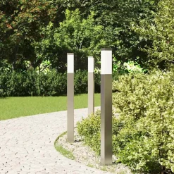 Verlichting*vidaXL Bolderverlichting 3 stuks 80 cm RVS IP44