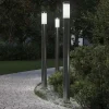 Verlichting*vidaXL Bolderverlichting met sensor 3 stuks 110 cm RVS IP44
