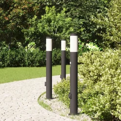 Bolderverlichting met sensor en stopcontact 3 stuks 80 cm roestvrij staal IP44><noscript><img width=