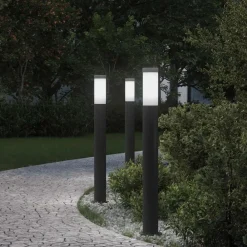 Verlichting*vidaXL Bolderverlichting 3 stuks 80 cm RVS IP44