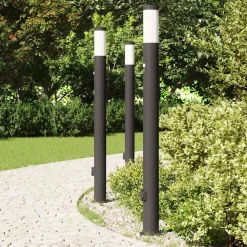 Bolderverlichting met sensor en stopcontact 3 stuks 110 cm roestvrij staal IP44><noscript><img width=