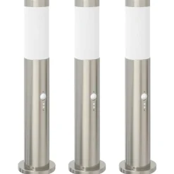 Bolderverlichting met sensor 3 stuks 50 cm RVS IP44>vidaXL New
