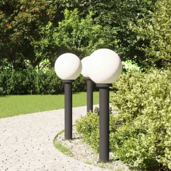 Verlichting*vidaXL Bolderverlichting 3 stuks 80 cm Zwart IP44