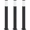 Bolderverlichting met sensor 3 stuks 80 cm Zwart IP44>vidaXL Sale