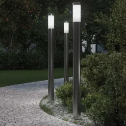 Bolderverlichting 3 stuks 110 cm RVS IP44>vidaXL Outlet