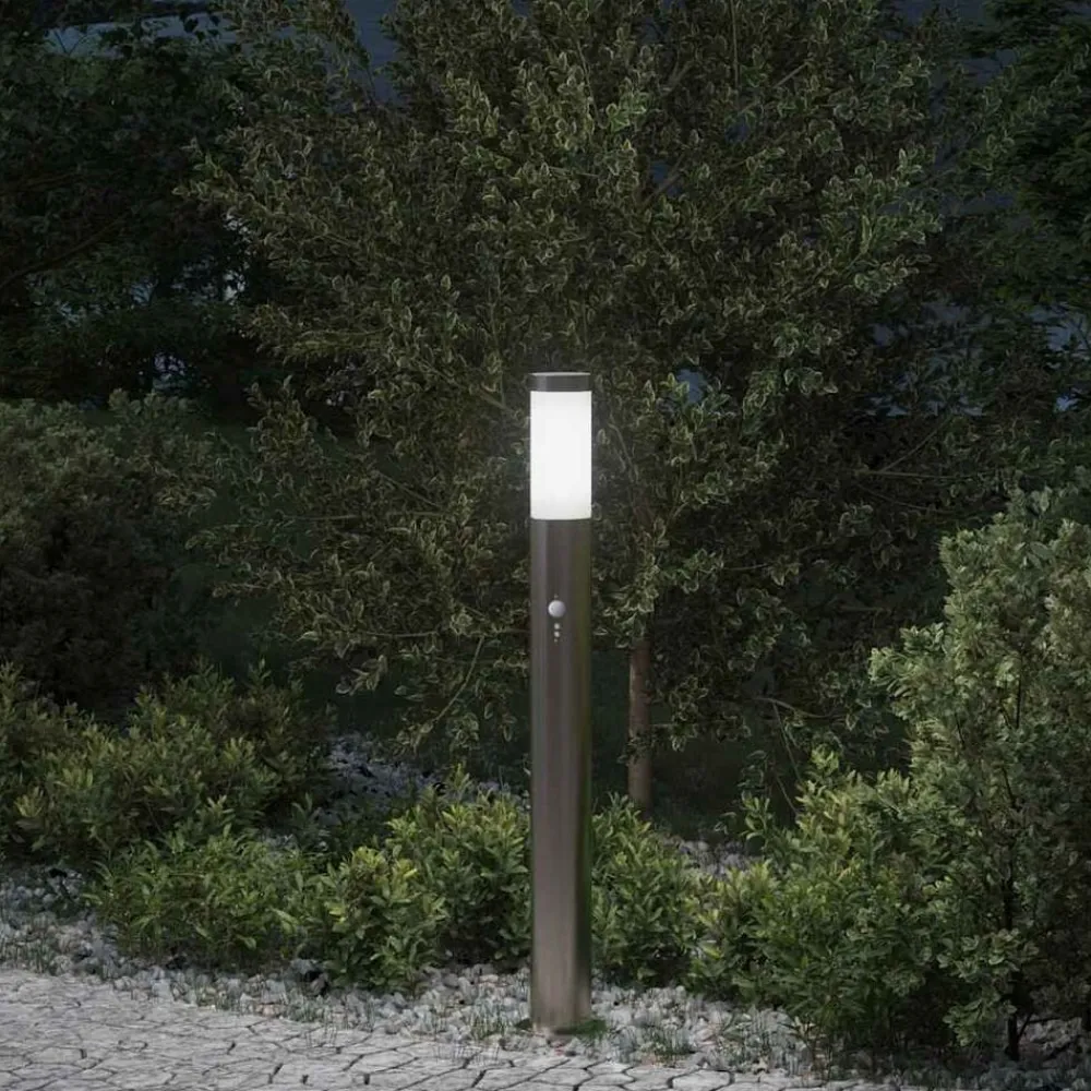 Verlichting*vidaXL Bolderverlichting met sensor 80 cm RVS IP44