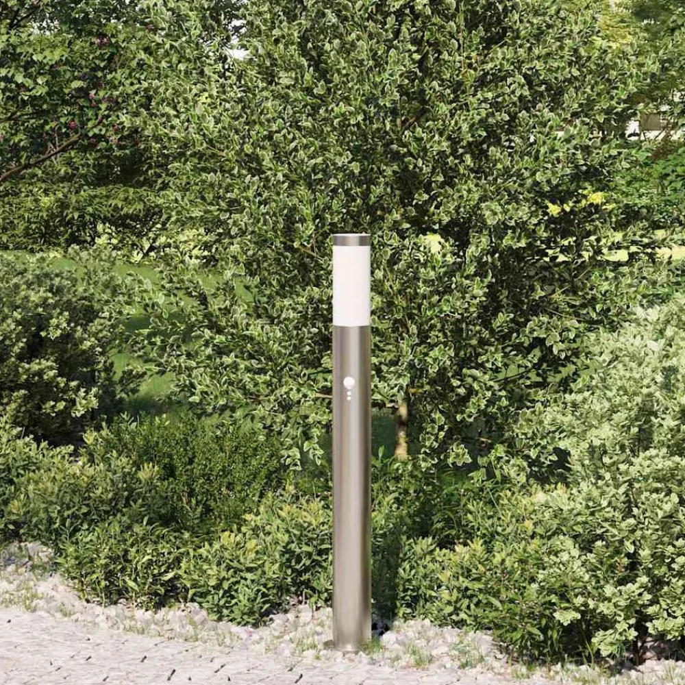 Verlichting*vidaXL Bolderverlichting met sensor 80 cm RVS IP44