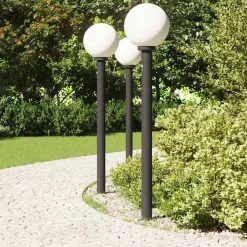 Verlichting*vidaXL Bolderverlichting met sensor 3 stuks 120 cm Zwart IP44