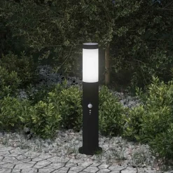 Verlichting*vidaXL Bolderverlichting met sensor 50 cm RVS IP44