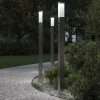 Verlichting*vidaXL Bolderverlichting met sensor 3 stuks 110 cm RVS IP44