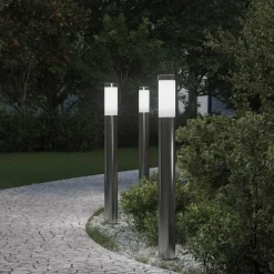 Bolderverlichting 3 stuks 80 cm RVS IP44>vidaXL Discount