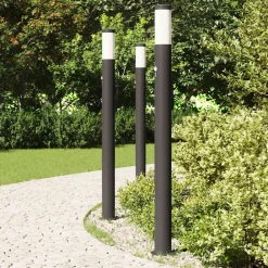 Verlichting*vidaXL Bolderverlichting met sensor 3 stuks 110 cm RVS IP44
