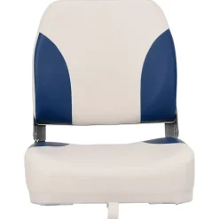 Voertuigonderdelen & -Accessoires*vidaXL Bootstoel 1 set met blauw-witte kussens inklapbaar Blauw en wit