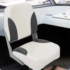 Voertuigonderdelen & -Accessoires*vidaXL Bootstoelen 2 st inklapbaar met hoge rugleuning 41x36x48 cm donkergrijs en wit