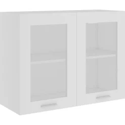 Kasten & Opbergmeubelen*vidaXL Bovenkast Lyon 80x31x60 cm bewerkt hout Wit