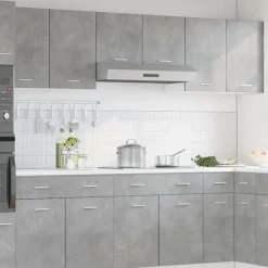Kasten & Opbergmeubelen*vidaXL Bovenkast Lyon 50x31x60 cm bewerkt hout Betongrijs