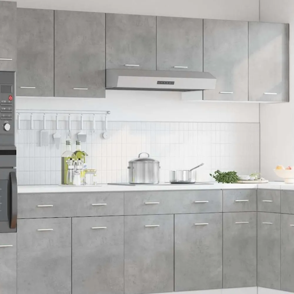 Kasten & Opbergmeubelen*vidaXL Bovenkast Lyon 50x31x60 cm bewerkt hout Betongrijs