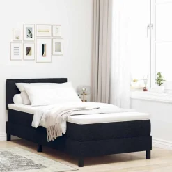 Boxspring bed met matras met LED 90 x 190 cm Stof>vidaXL Best