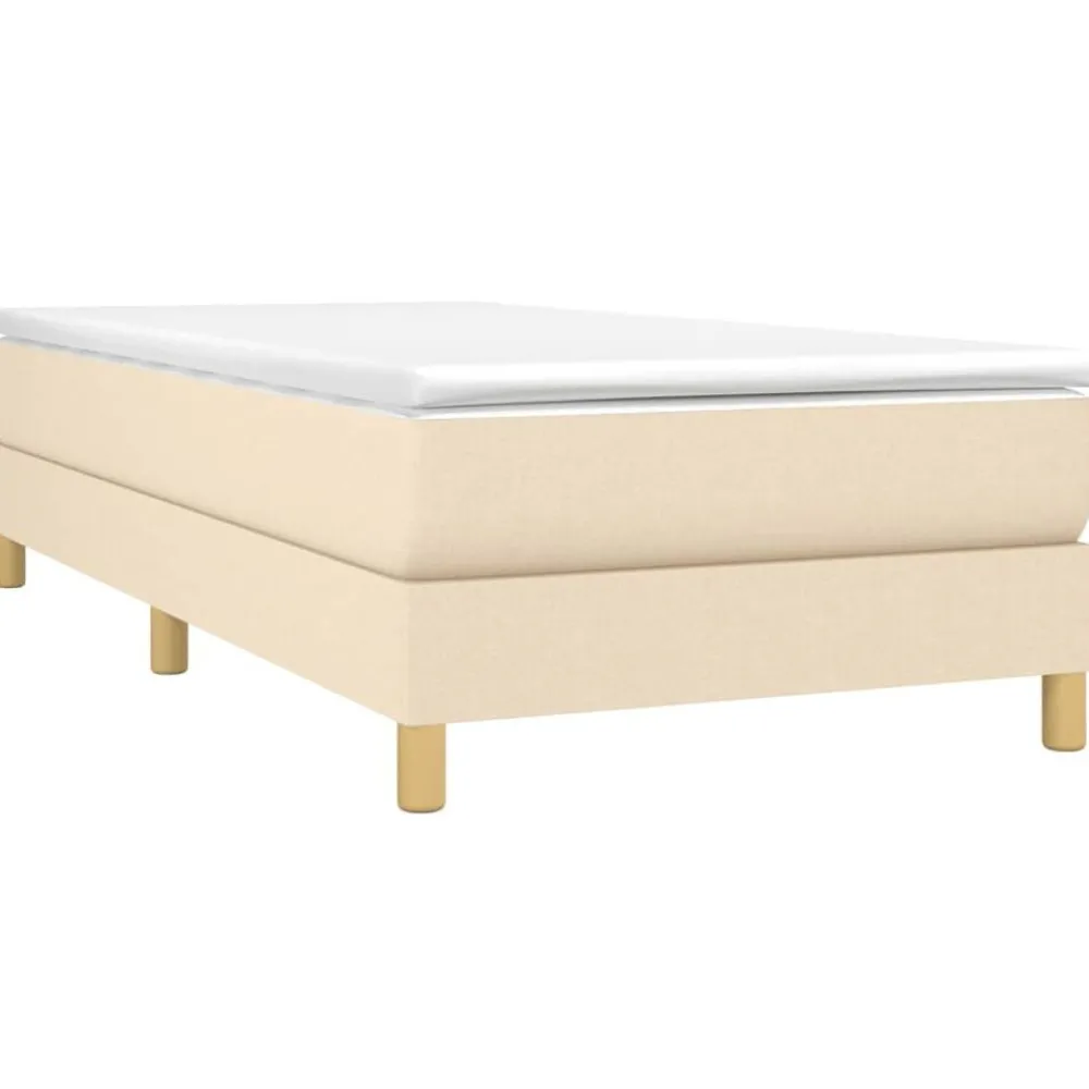 Boxspring bed 80x200 cm stof crèmekleurig>vidaXL Discount