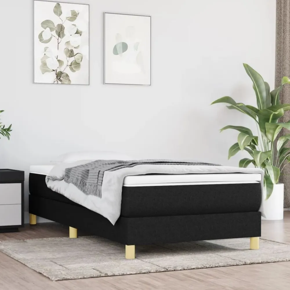 Bedden & Accessoires*vidaXL Boxspring bed 80x200 cm stof Zwart