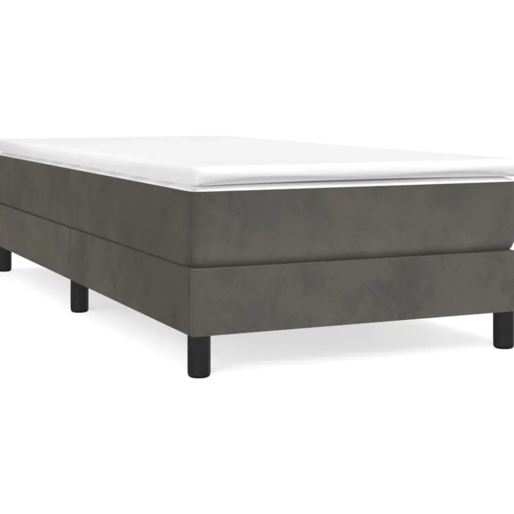 Bedden & Accessoires*vidaXL Boxspring bed 80x200 cm fluweel Donkergrijs