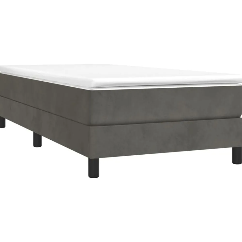 Bedden & Accessoires*vidaXL Boxspring bed 80x200 cm fluweel Donkergrijs