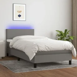 Boxspring met matras en LED stof 80x200 cm>vidaXL Clearance