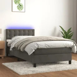 Boxspring met matras en LED fluweel 80x200 cm>vidaXL Clearance