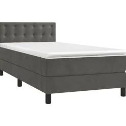 Boxspring met matras en LED fluweel 80x200 cm><noscript><img width=