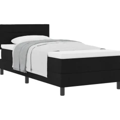 Boxspringbed met hoofdeinde 90 x 190 cm Stof>vidaXL New