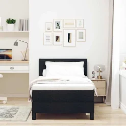 Boxspringbed met hoofdeinde 90 x 190 cm Stof><noscript><img width=