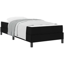 Bedden & Accessoires*vidaXL Boxspringbed met matras 80 x 200 cm Stof Zwart