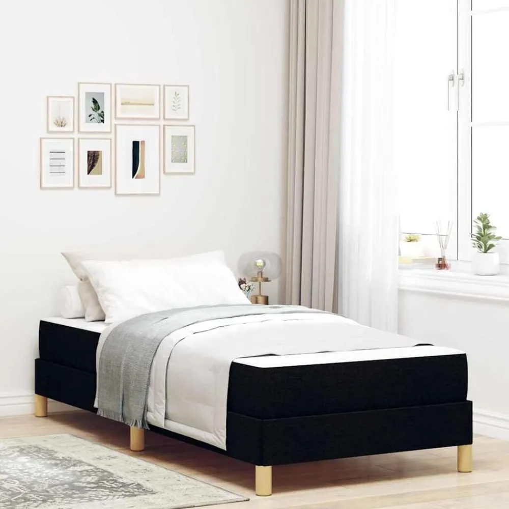 Boxspringbed met matras 80 x 200 cm Stof>vidaXL New