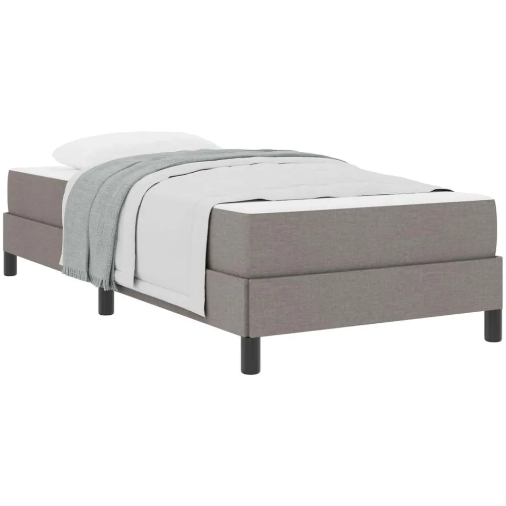 Bedden & Accessoires*vidaXL Boxspringbed met matras 80 x 200 cm Stof Taupe
