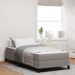 Bedden & Accessoires*vidaXL Boxspringbed met matras 80 x 200 cm Stof Taupe